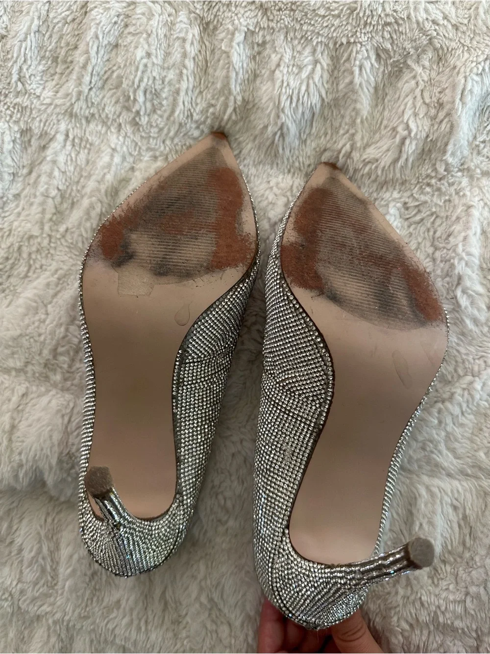 Rhinestone Embellished Pointed-Toe Stiletto Heels